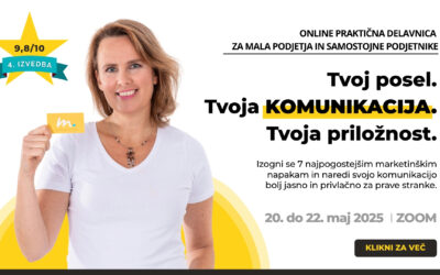 Brezplačna 3-dnevna delavnica: TVOJ POSEL. TVOJA KOMUNKACIJA. TVOJA PRILOŽNOST. – 4. ponovitev!