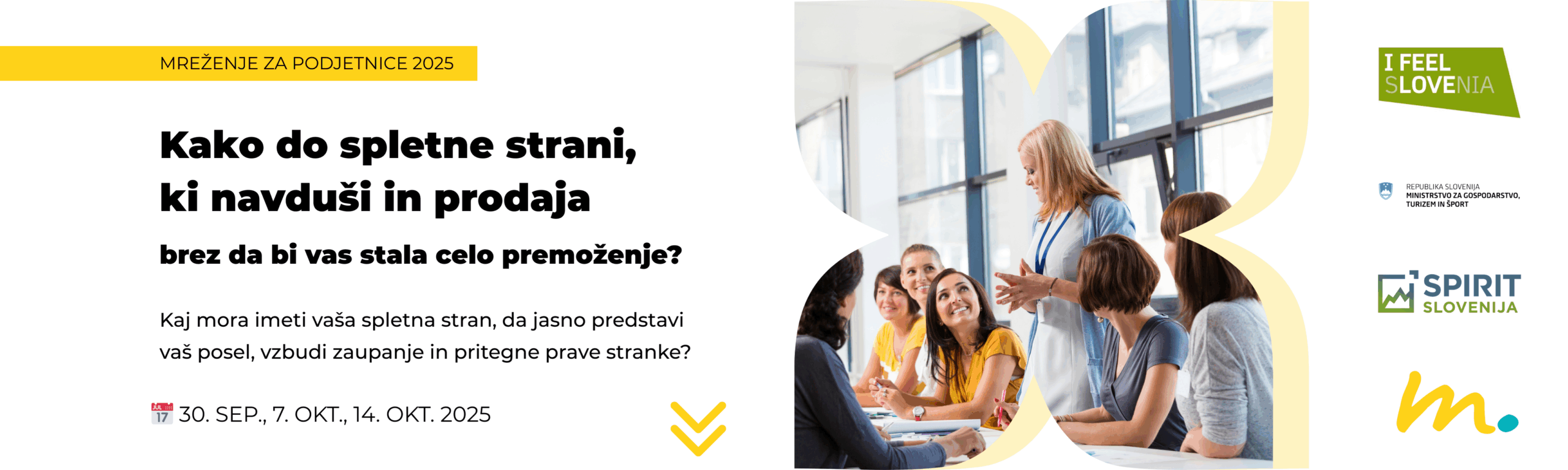 Kako do spletne strani, ki navduši in prodaja_ Mreženje za podjetnice 2025_Maja Lapajne, digitalni marketing (1) Podjetnice na mreženju o izdelavi spletne strani, ki navduši, prodaja in pritegne prave stranke