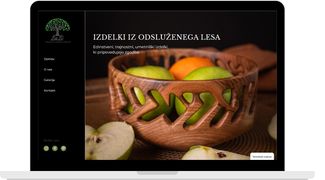 Spletna stran Žaži Wood
